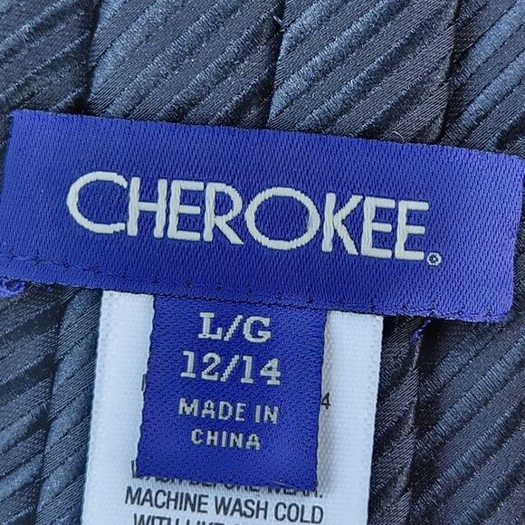 💜Black Satin Striped Pre-Tied Clip-on Tie Youth Large 12/14 - Picture 7 of 7